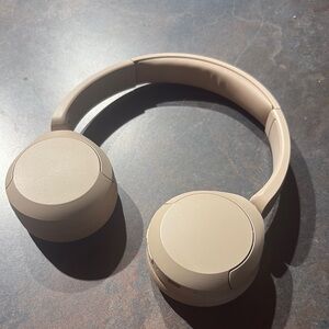 Wireless Beige Headphones